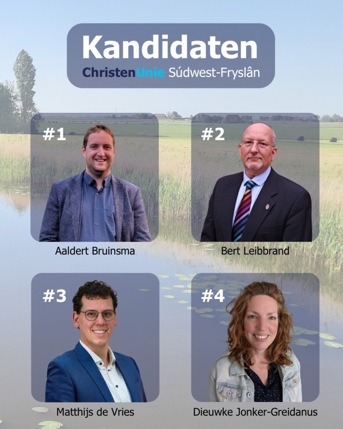 Kandidatenlijst GR2026, # 1 tot 4